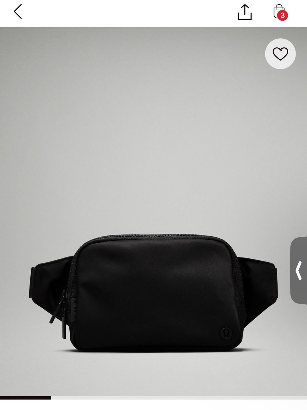 lululemon athletica Black Everywhere Belt Bag - Large